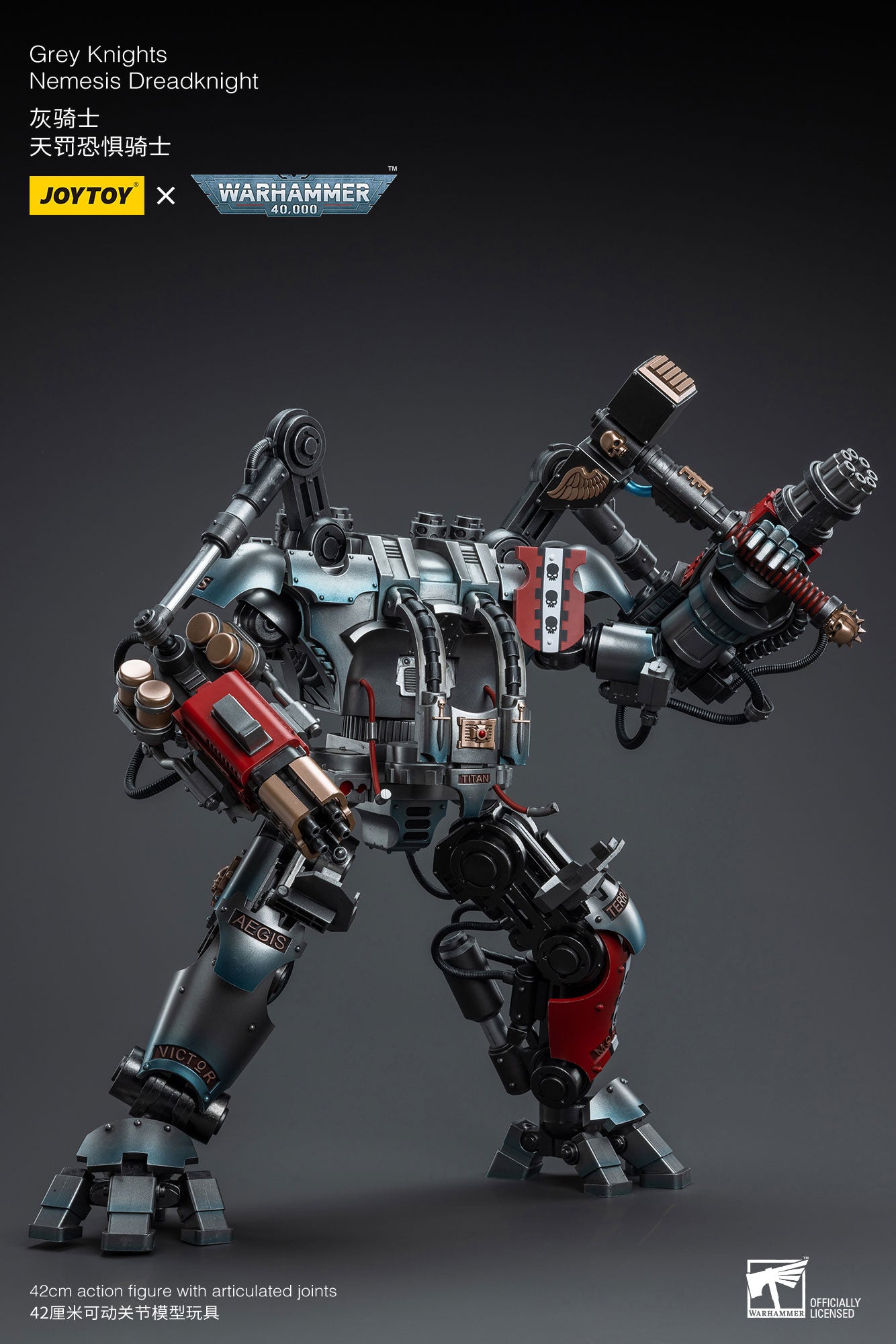 Grey Knights Nemesis Dreadknight (Including Grey Knights Terminator Caddon Vibova) - Warhammer 40K Action Figure By JOYTOY