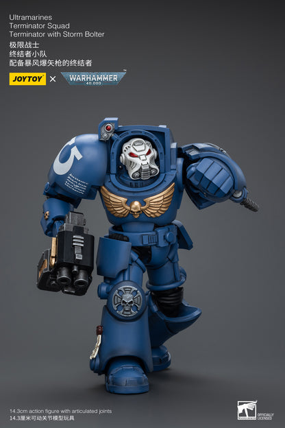 Ultramarines Terminator Squad Terminator with Storm Bolter- Warhammer 40K Action Figure By JOYTOY