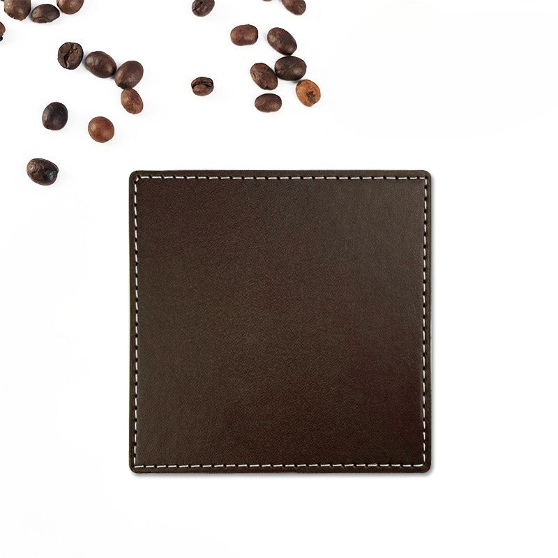 PU leather teacup mat - heat insulation and anti-scalding (round/square)