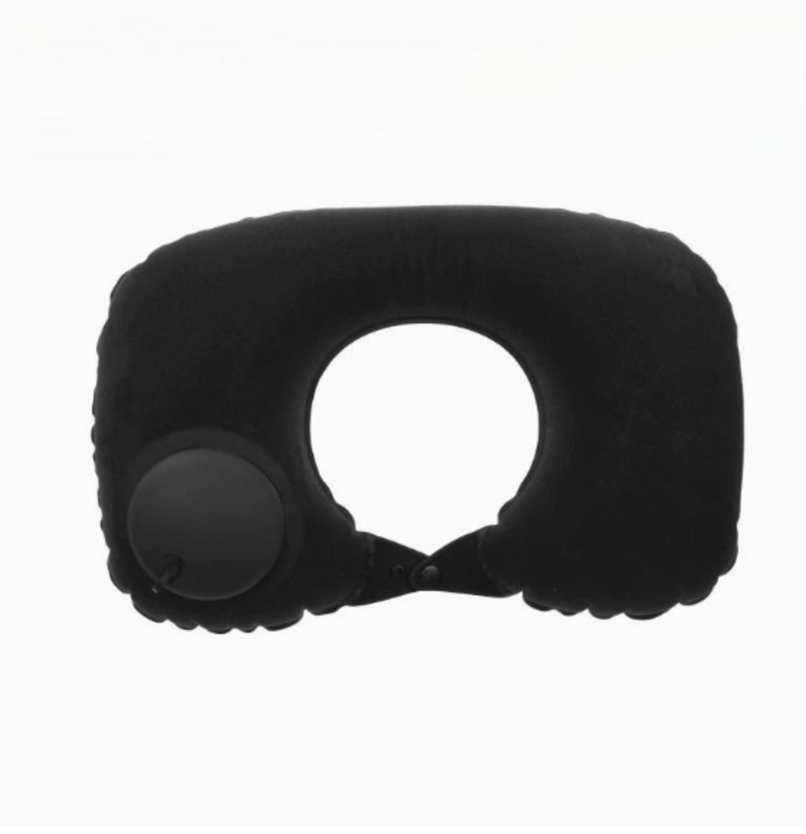 Travel U-shaped Pillow - Inflatable Press-Flocked fabric