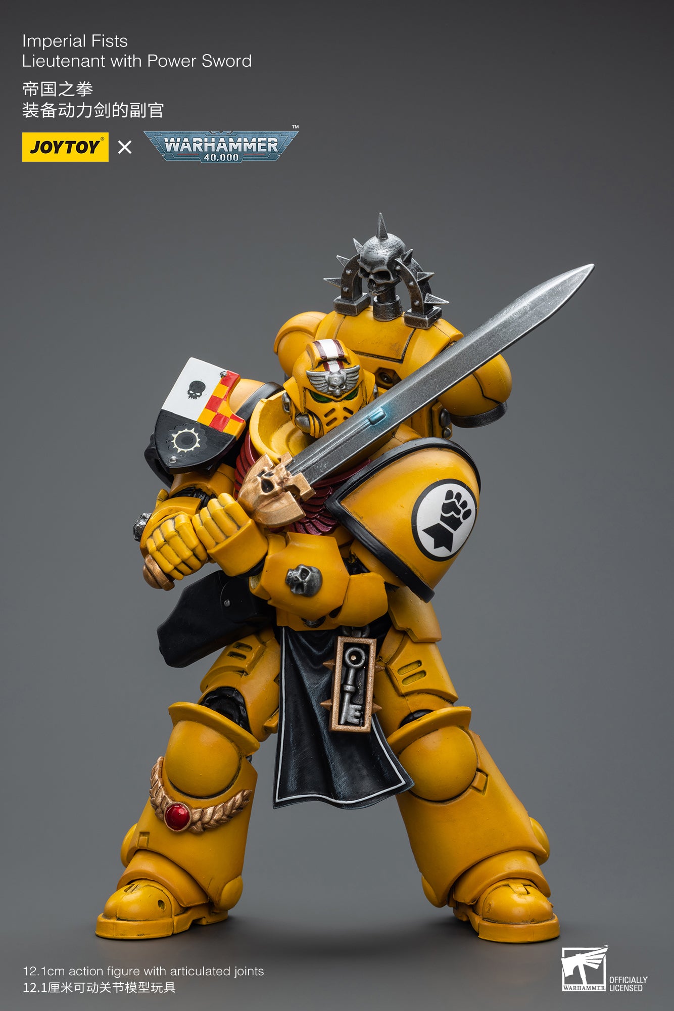 Imperial Fists Lieutenant with Power Sword - Warhammer 40K Action Figure By JOYTOY