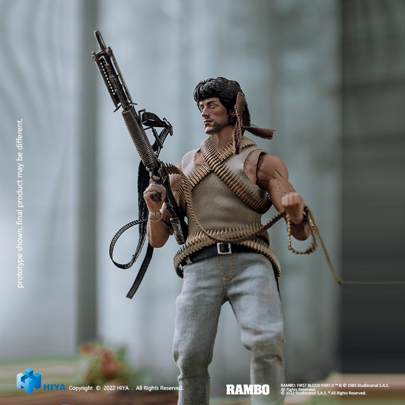 FIRST BLOOD Rambo Action Figure 1/12 Scale - Action Figure By HIYA Toys