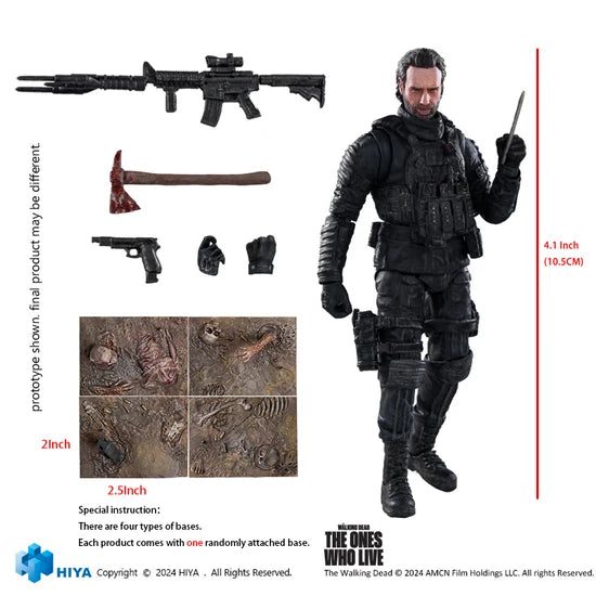 The Walking Dead The Ones Who Lived Rick - Exquisite Mini Series 1/18 Action Figure By HIYA Toys