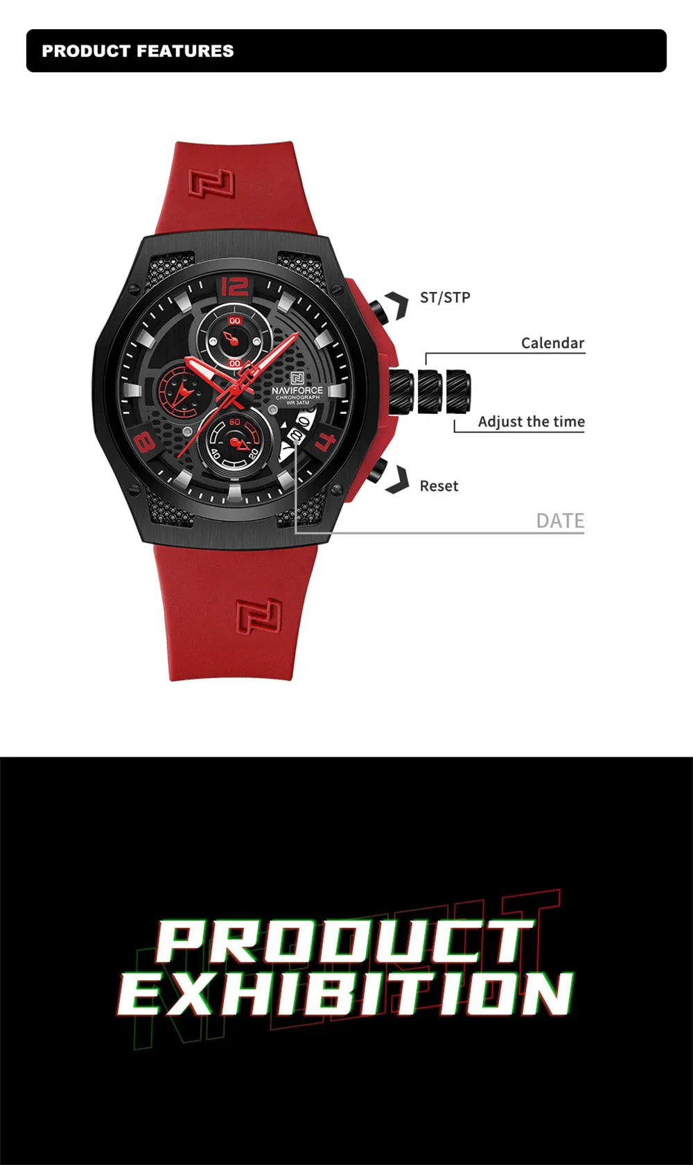 NAVIFORCE 8051T -Business Quartz Timepiece for Men