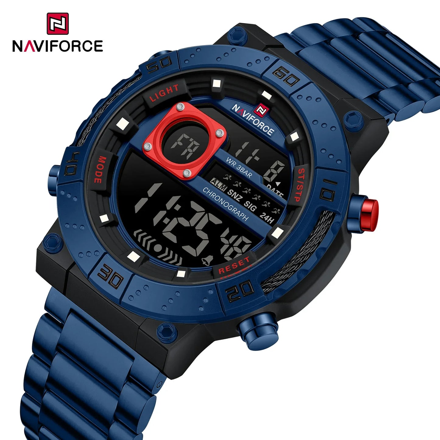 NAVIFORCE-9241S-Men's Business Watch-blue & White