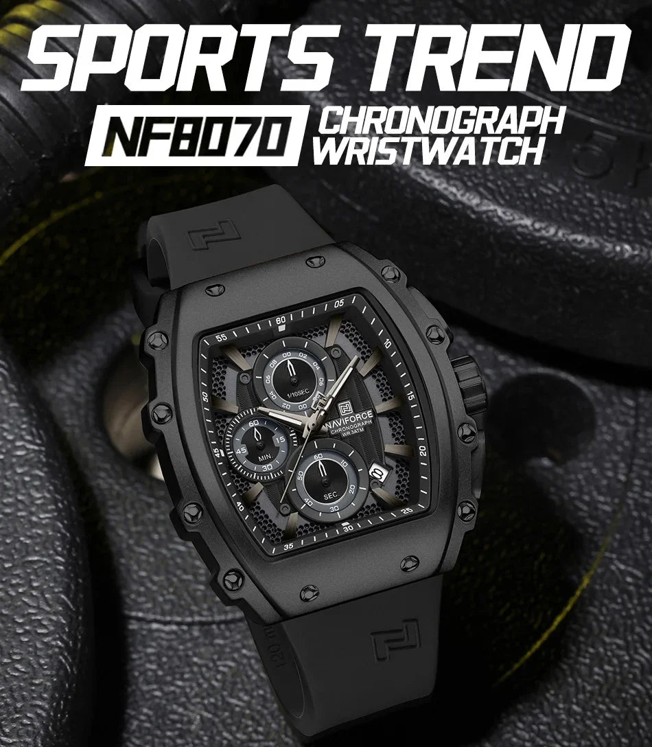 NAVIFORCE Watch 8070 Business Waterproof Quartz Watch.