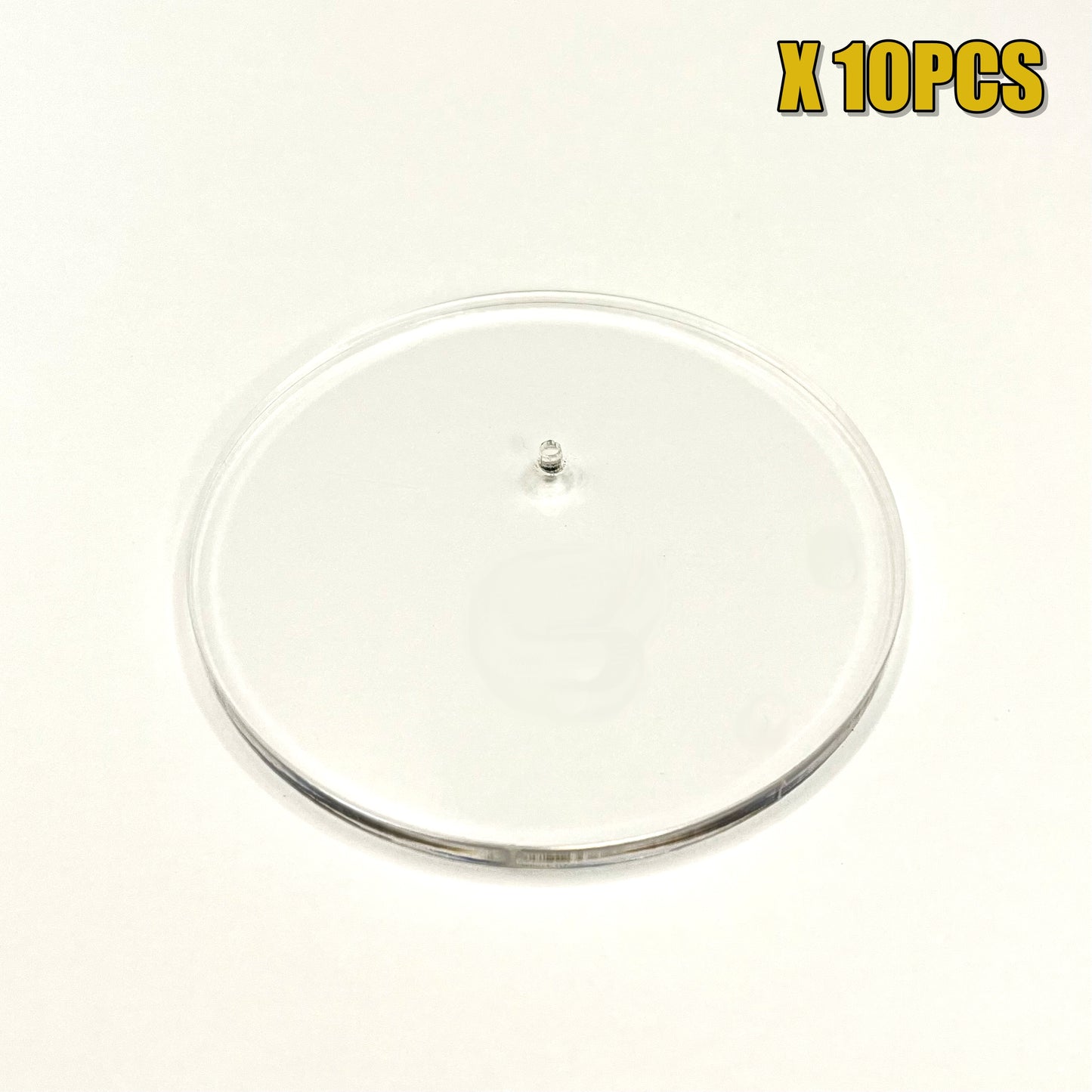 LT Cave 10pcs Acrylic Display Stand Base Plate for Action Figure (Clear)