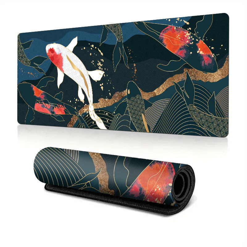 Japanese Style Desk Mat-Koi Fish