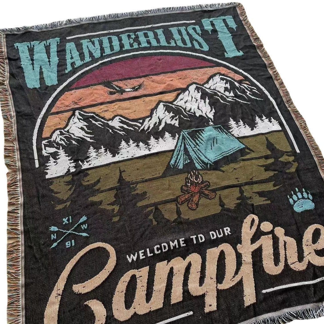 Home Decor Blanket-Campfire