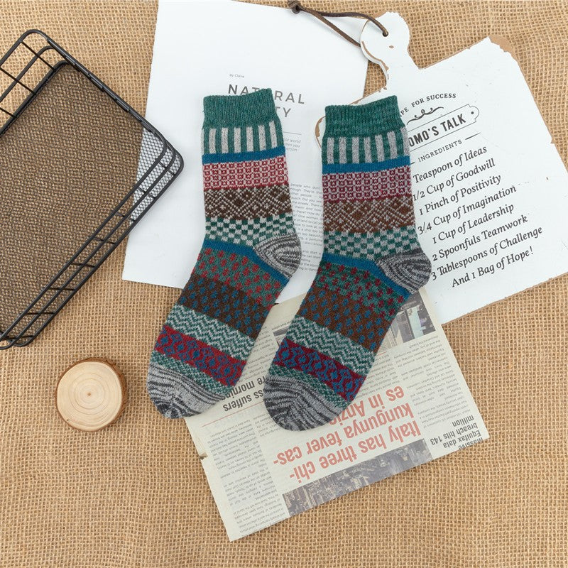 Autumn and winter men's thickened wool socks