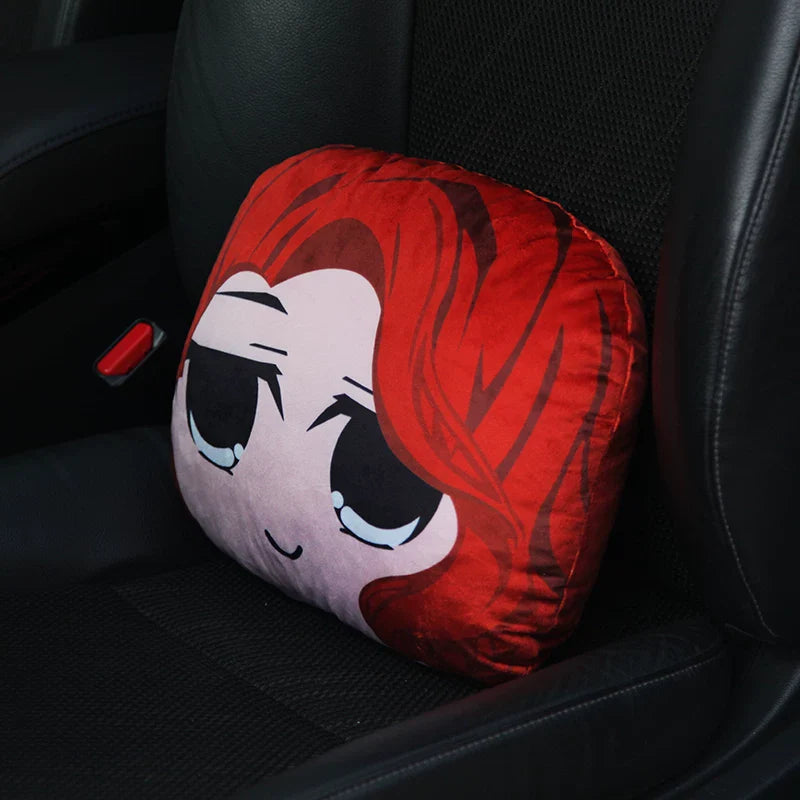 Car Headrest & Waist Support- Cute Cartoon Character Styling