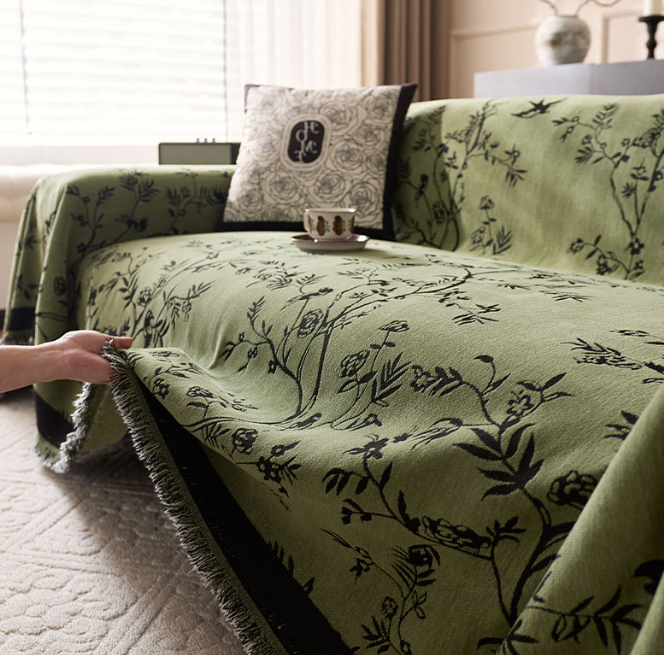 Home Decor Blanket- Swallow Shadow - Green