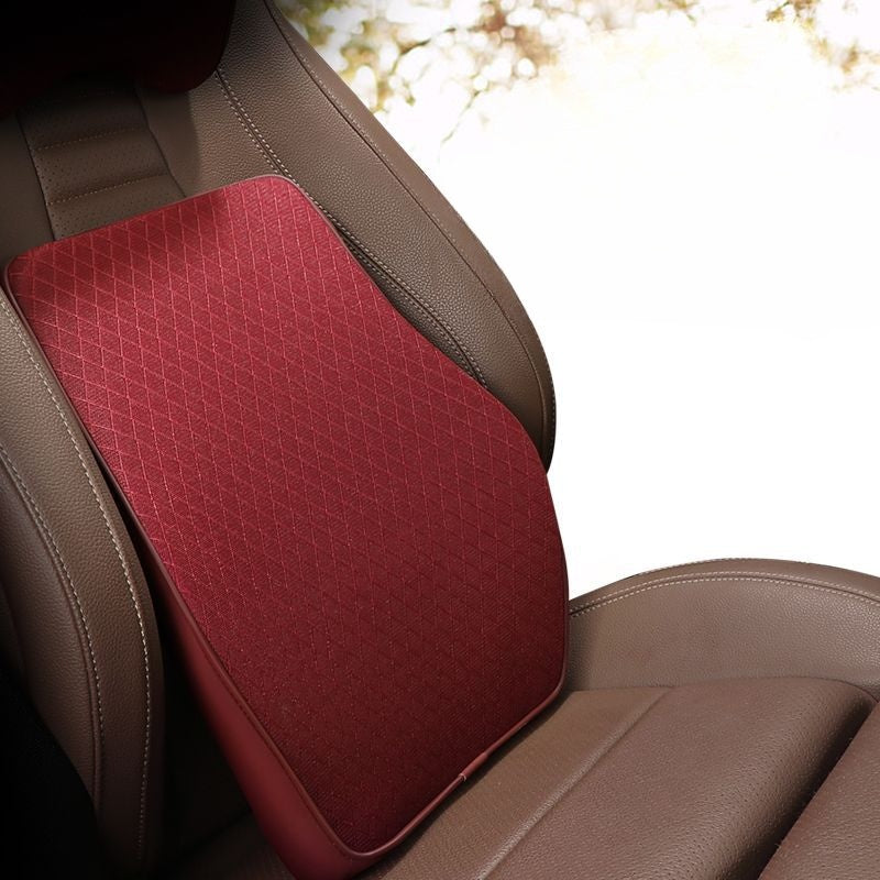 Car Headrest & Waist Pillow (Leather / Mesh)
