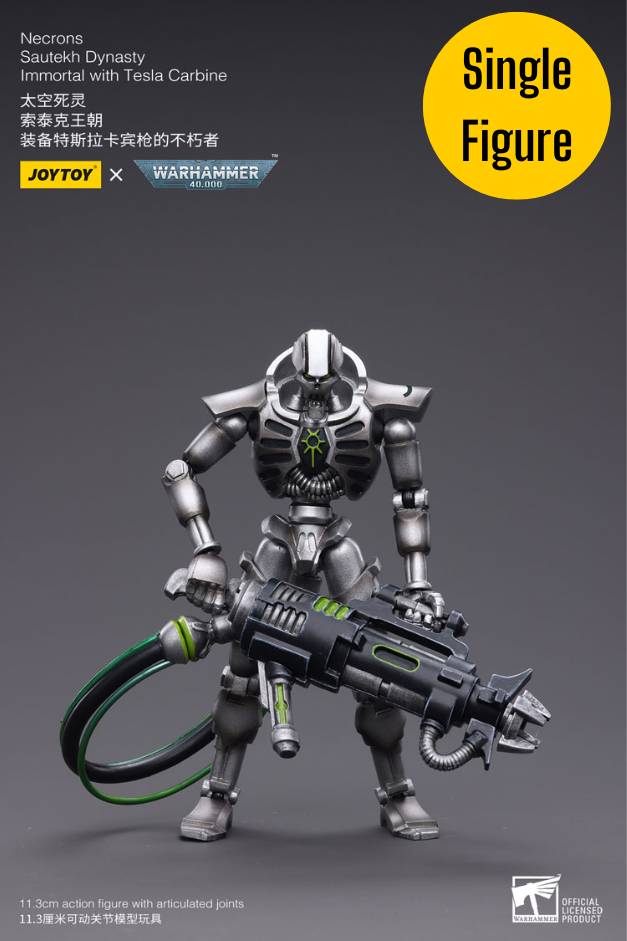 JoyToy Warhammer 40K Necrons Szarekhan Dynasty lmmortal with Tesla Carbine  Set of 2 » Joytoy Figure