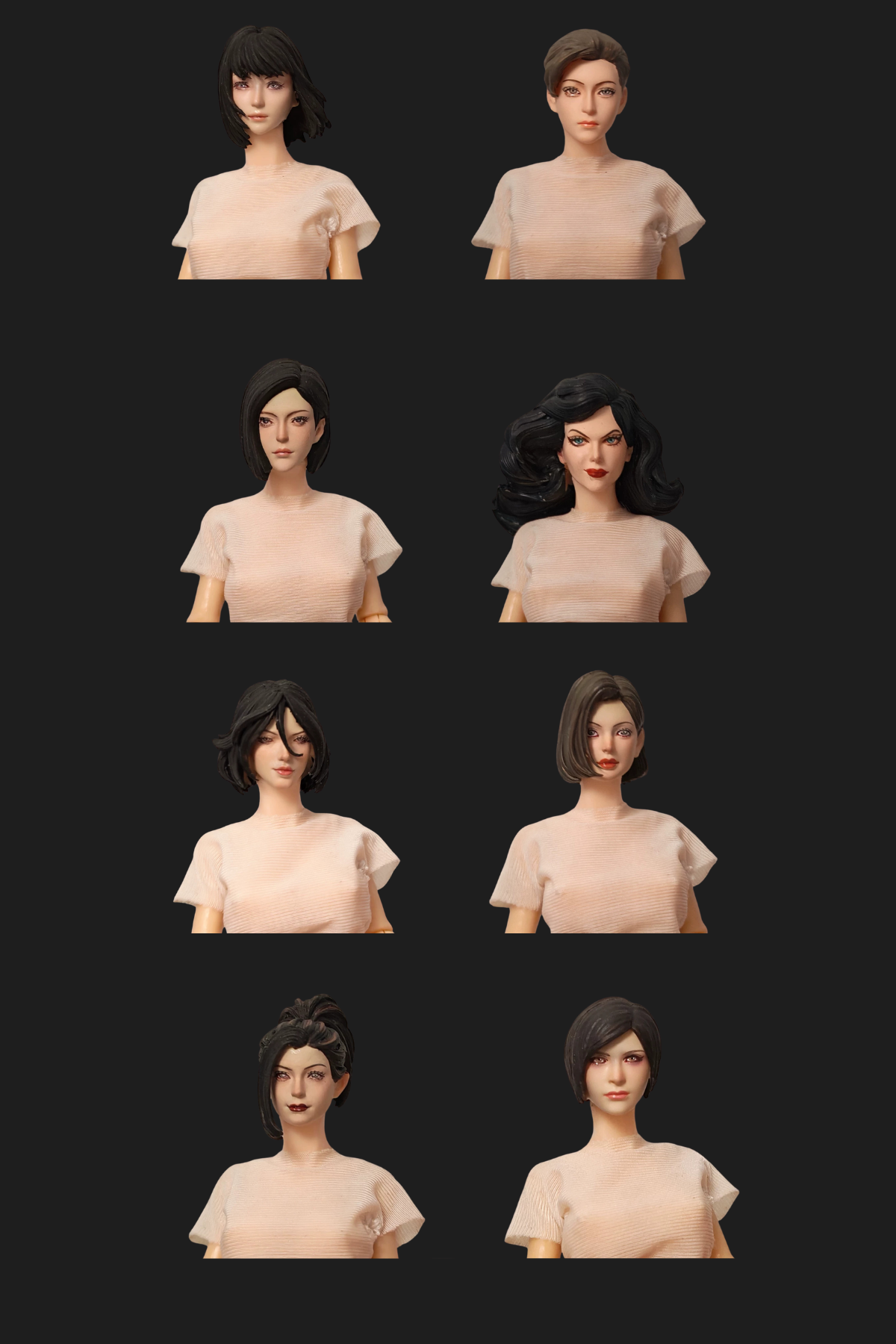 Toy Parts - Female 1/18 Head Sculpture