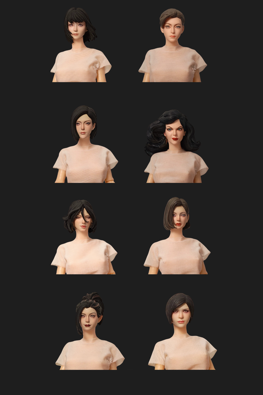 Toy Parts - Female 1/18 Head Sculpture