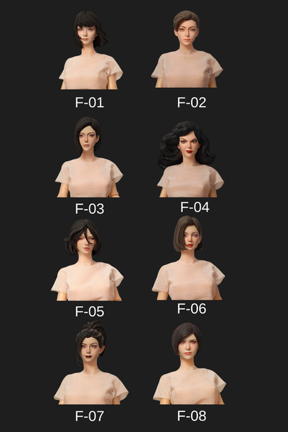 Toy Parts - Female 1/18 Head Sculpture