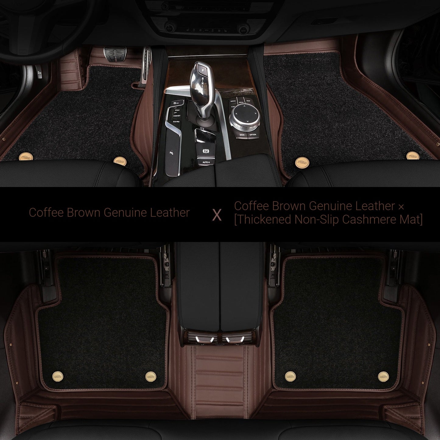 Car Floor Mats with Thickened Non-Slip Nano Fleece Lining