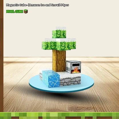 PIXEL CUBE Magnetice- [Amazon Ice and Snow] 54pcs