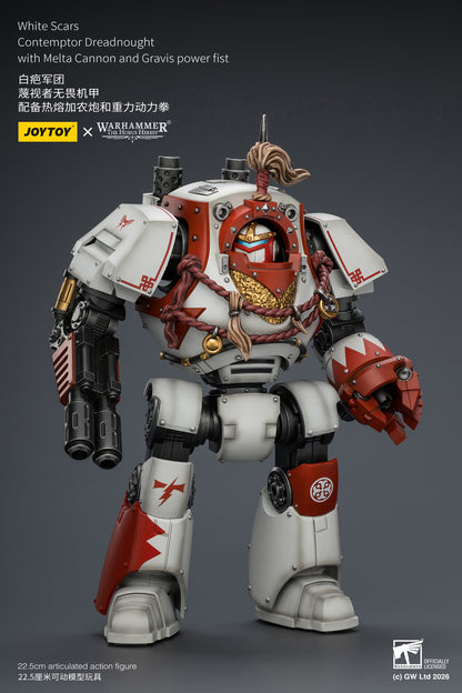 White Scars Qin Xa & Hibou Khan &Contemptor Dreadnought-Warhammer 40k 1/18 Action Figure By JOYTOY