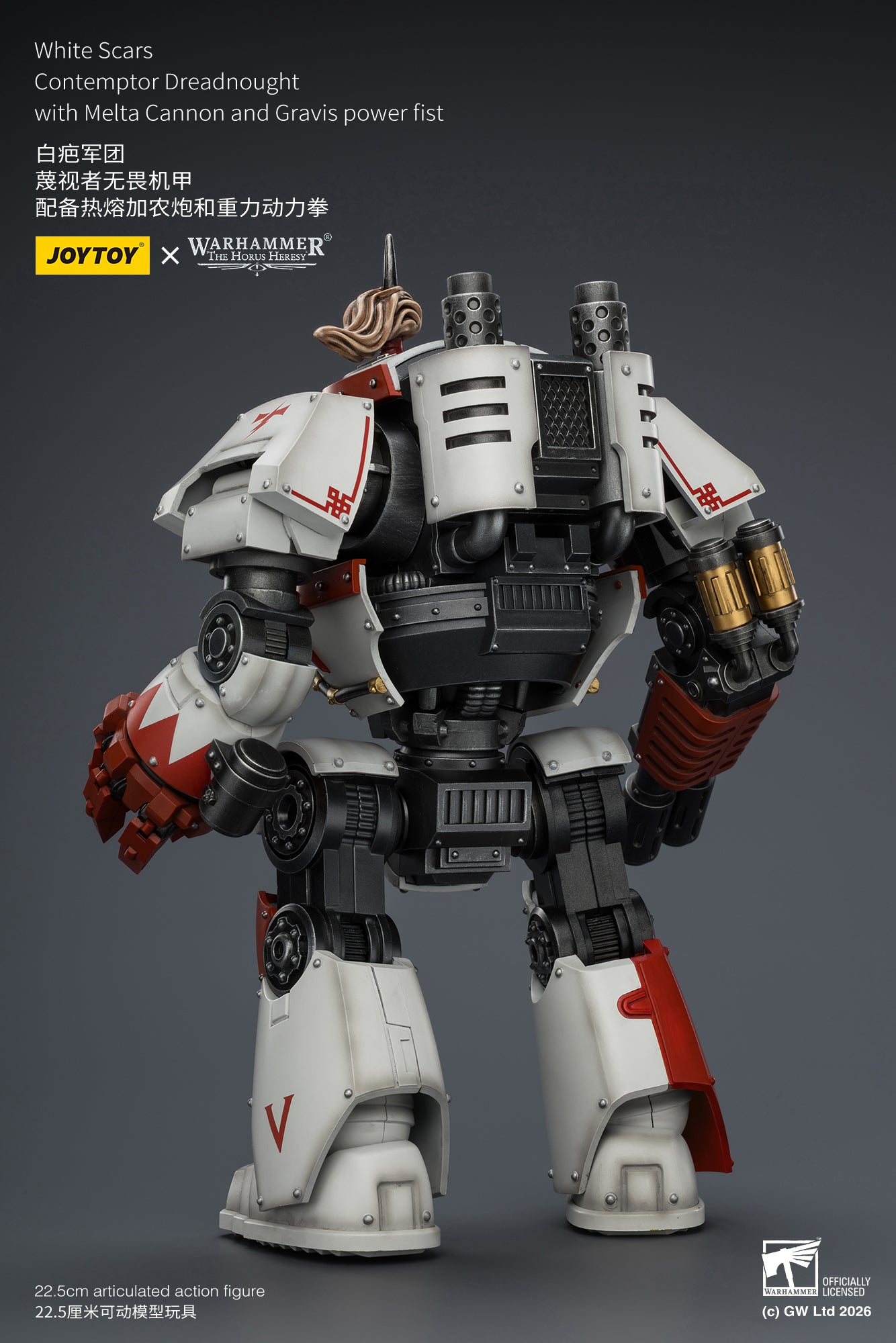 White Scars Qin Xa & Hibou Khan &Contemptor Dreadnought-Warhammer 40k 1/18 Action Figure By JOYTOY