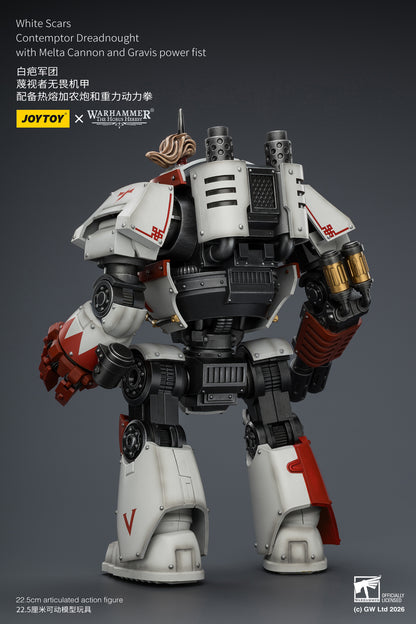 White Scars Qin Xa & Hibou Khan &Contemptor Dreadnought-Warhammer 40k 1/18 Action Figure By JOYTOY
