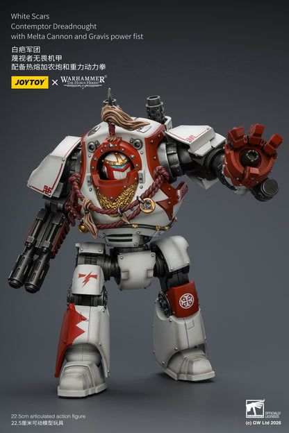 White Scars Qin Xa & Hibou Khan &Contemptor Dreadnought-Warhammer 40k 1/18 Action Figure By JOYTOY
