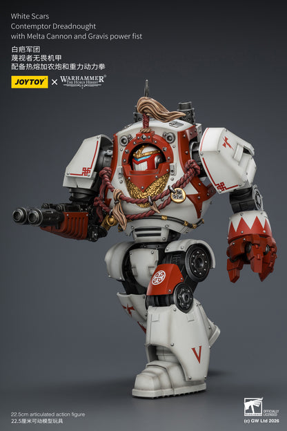 White Scars Qin Xa & Hibou Khan &Contemptor Dreadnought-Warhammer 40k 1/18 Action Figure By JOYTOY