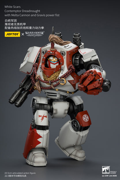 White Scars Qin Xa & Hibou Khan &Contemptor Dreadnought-Warhammer 40k 1/18 Action Figure By JOYTOY