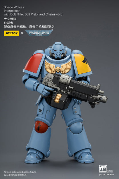 Intercessor with Bolt Rifle, Bolt Pistol and Chainsword - Warhammer 40K 1/18 Action Figure By JOYTOY