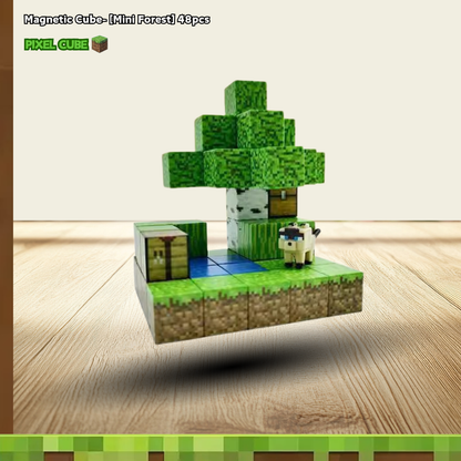 PIXEL CUBE Magnetic- [Mini Forest] 48pcs+2dolls