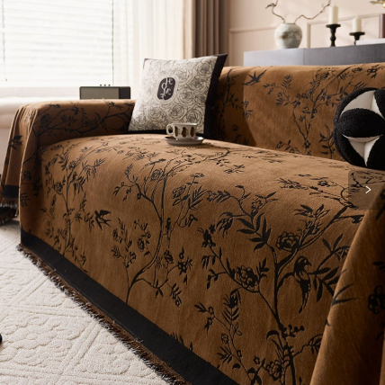 Home Decor Blanket-Swallow Shadow - Coffee