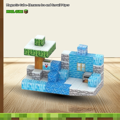 PIXEL CUBE Magnetice- [Amazon Ice and Snow] 76pcs