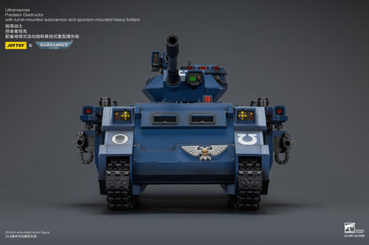 Ultramarines Predator Destructor with turret-mounted autocannon and sponson-mounted heavy bolters  - Warhammer 40K 1/18 Action Figure By JOYTOY