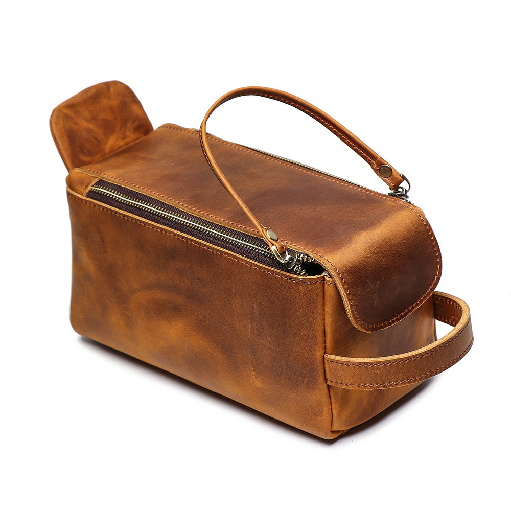Pu leather - men's toiletry bag for necessities