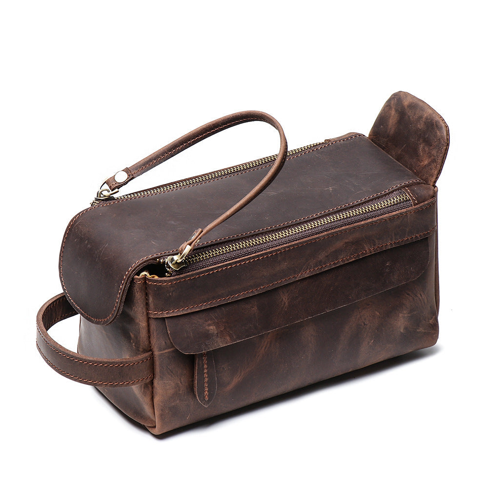 Pu leather - men's toiletry bag for necessities