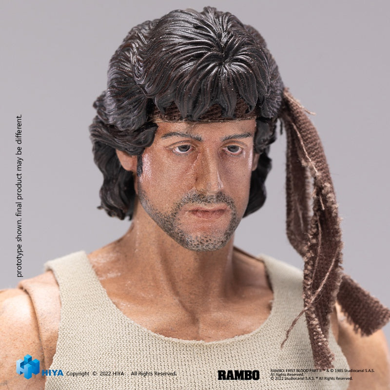 FIRST BLOOD Rambo Action Figure 1/12 Scale - Action Figure By HIYA Toys