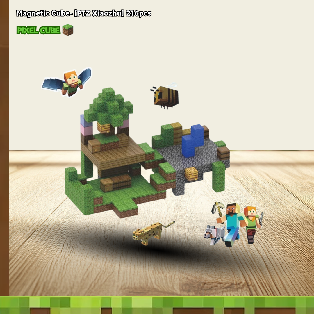 PIXEL CUBE Magnetic- [PTZ Xiaozhu] 216pcs+4dolls