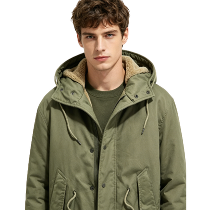 Sherpa Lined Parka -Army Green