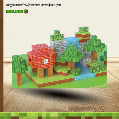 PIXEL CUBE Magnetice- [Amazon Forest] 108pcs