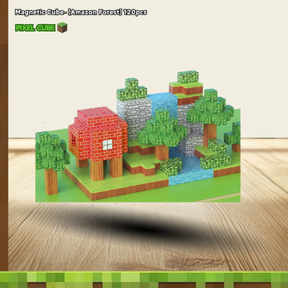 PIXEL CUBE Magnetice- [Amazon Forest] 120pcs