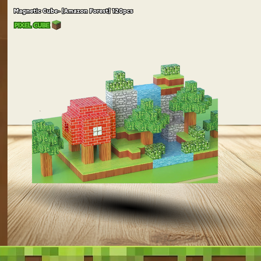PIXEL CUBE Magnetice- [Amazon Forest] 120pcs