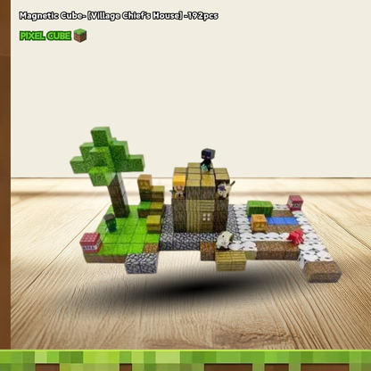 PIXEL CUBE Magnetic- [Village Chief's House] -192pcs+6 dolls