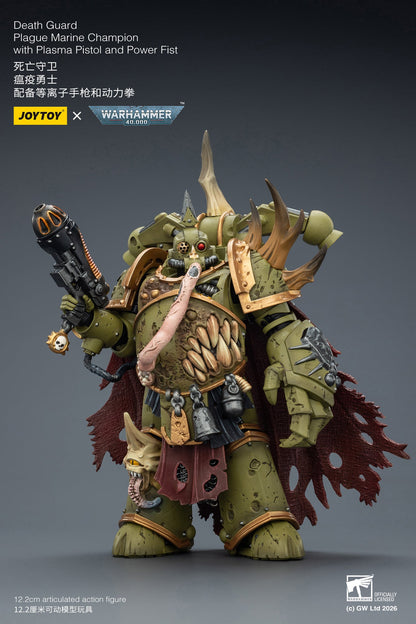 Death Guard Plague Marine Champion / Death Guard Plague Marine - "Warhammer 40k" 1/18 Action Figure By JOYTOY