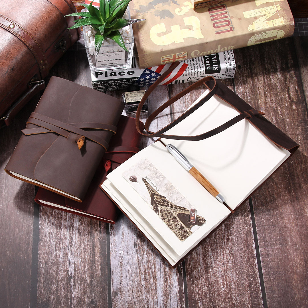 Crazy Horse Leather Traveler's Diary (8.5 * 11cm/10.5 * 13cm)