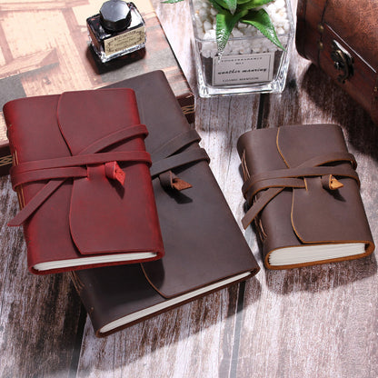 Crazy Horse Leather Traveler's Diary (8.5 * 11cm/10.5 * 13cm)