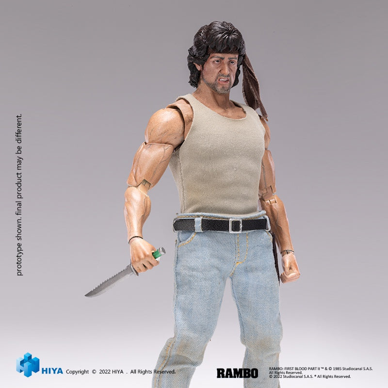 FIRST BLOOD Rambo Action Figure 1/12 Scale - Action Figure By HIYA Toys