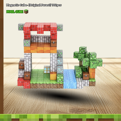 PIXEL CUBE Magnetice- [Original Forest] 102pcs