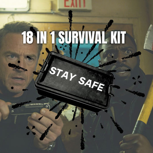 18 in 1 Survival Kit - Emergency Equipment Toolbox by person