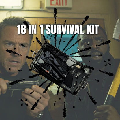 18 in 1 Survival Kit - Emergency Equipment Toolbox by person